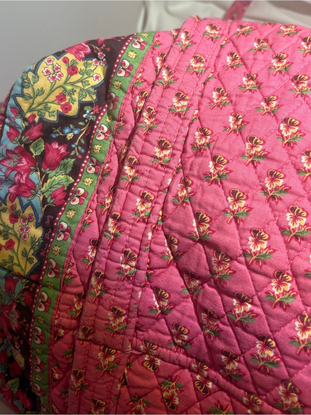 Vera Bradley Large Duffel - Pink Pansy - Picture 6 of 8